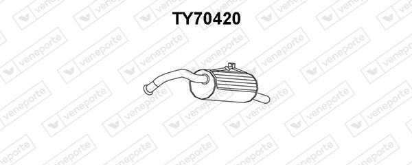 Veneporte TY70420 Tłumik, część tylna TY70420: Dobra cena w Polsce na 2407.PL - Kup Teraz!