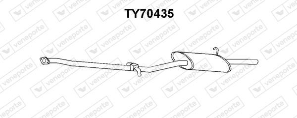 Veneporte TY70435 Глушитель, задняя часть TY70435: Отличная цена - Купить в Польше на 2407.PL!
