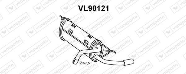 Veneporte VL90121 Глушник, задня частина VL90121: Приваблива ціна - Купити у Польщі на 2407.PL!