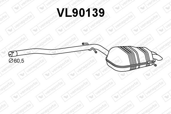 Veneporte VL90139 Глушитель, задняя часть VL90139: Отличная цена - Купить в Польше на 2407.PL!
