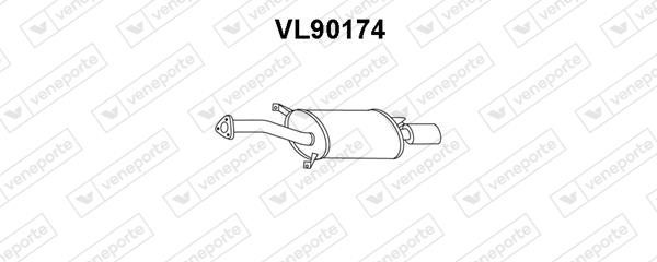 Veneporte VL90174 Глушитель, задняя часть VL90174: Отличная цена - Купить в Польше на 2407.PL!