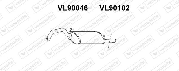 Veneporte VL90046 Глушитель, задняя часть VL90046: Отличная цена - Купить в Польше на 2407.PL!