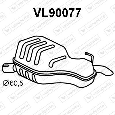 Veneporte VL90077 Глушник, задня частина VL90077: Приваблива ціна - Купити у Польщі на 2407.PL!