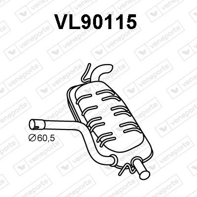 Veneporte VL90115 End Silencer VL90115: Buy near me in Poland at 2407.PL - Good price!