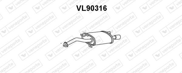 Veneporte VL90316 Глушитель, задняя часть VL90316: Купить в Польше - Отличная цена на 2407.PL!