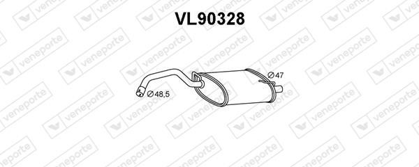 Veneporte VL90328 Глушитель, задняя часть VL90328: Отличная цена - Купить в Польше на 2407.PL!