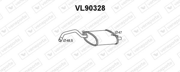 Veneporte VL90328 Глушник, задня частина VL90328: Приваблива ціна - Купити у Польщі на 2407.PL!