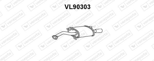 Veneporte VL90303 Tłumik, część tylna VL90303: Dobra cena w Polsce na 2407.PL - Kup Teraz!