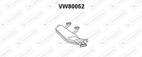 Veneporte VW80052 Exhaust pipe VW80052: Buy near me in Poland at 2407.PL - Good price!