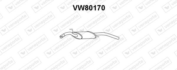 Veneporte VW80170 Глушник, задня частина VW80170: Приваблива ціна - Купити у Польщі на 2407.PL!