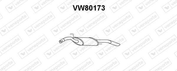 Veneporte VW80173 End Silencer VW80173: Buy near me in Poland at 2407.PL - Good price!