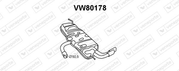 Veneporte VW80178 Глушитель, задняя часть VW80178: Купить в Польше - Отличная цена на 2407.PL!