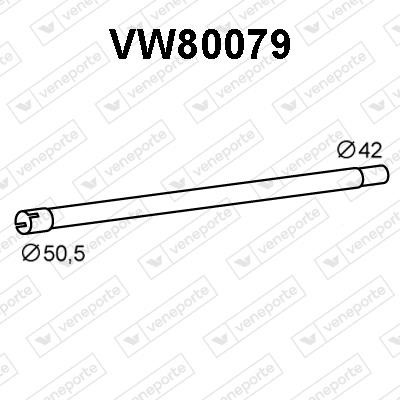 Veneporte VW80079 Rura wydechowa VW80079: Dobra cena w Polsce na 2407.PL - Kup Teraz!