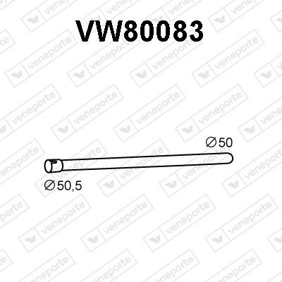 Veneporte VW80083 Выхлопная труба VW80083: Отличная цена - Купить в Польше на 2407.PL!