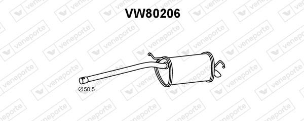 Veneporte VW80206 Глушник, задня частина VW80206: Приваблива ціна - Купити у Польщі на 2407.PL!