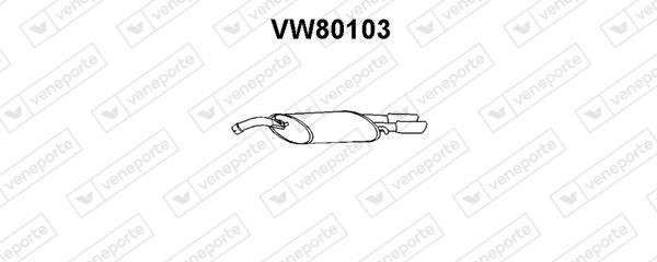 Veneporte VW80103 Глушник, задня частина VW80103: Приваблива ціна - Купити у Польщі на 2407.PL!