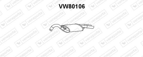 Veneporte VW80106 Tłumik, część tylna VW80106: Dobra cena w Polsce na 2407.PL - Kup Teraz!