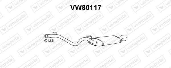 Veneporte VW80117 Глушник, задня частина VW80117: Приваблива ціна - Купити у Польщі на 2407.PL!