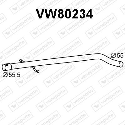 Veneporte VW80234 Выхлопная труба VW80234: Отличная цена - Купить в Польше на 2407.PL!