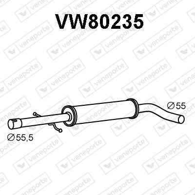 Veneporte VW80235 Глушник, середня частина VW80235: Приваблива ціна - Купити у Польщі на 2407.PL!