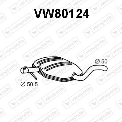 Veneporte VW80124 Глушник, середня частина VW80124: Приваблива ціна - Купити у Польщі на 2407.PL!
