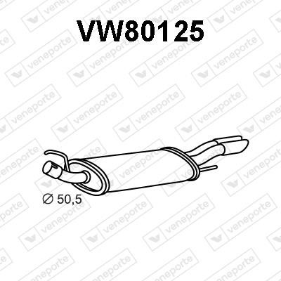 Veneporte VW80125 Tłumik, część tylna VW80125: Dobra cena w Polsce na 2407.PL - Kup Teraz!