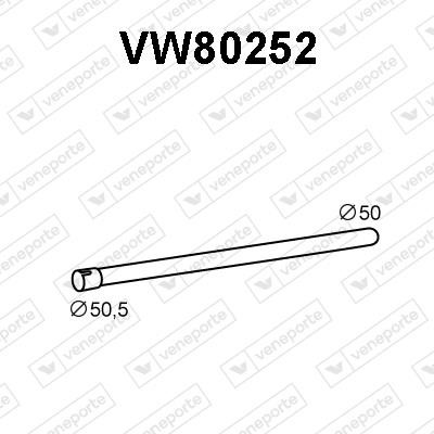 Veneporte VW80252 Rura wydechowa VW80252: Dobra cena w Polsce na 2407.PL - Kup Teraz!