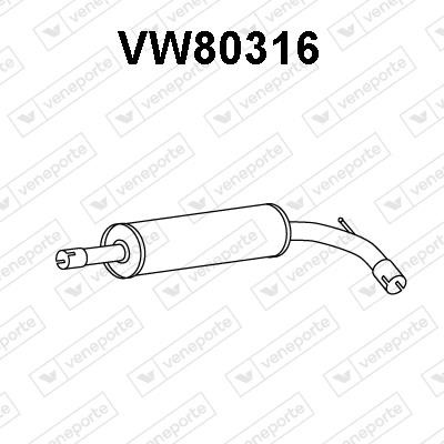 Veneporte VW80316 Tłumik środkowy VW80316: Dobra cena w Polsce na 2407.PL - Kup Teraz!