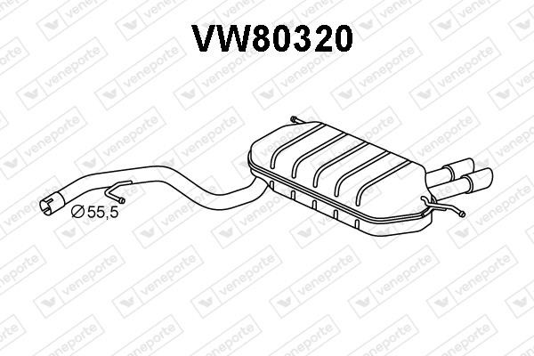 Veneporte VW80320 Tłumik, część tylna VW80320: Dobra cena w Polsce na 2407.PL - Kup Teraz!