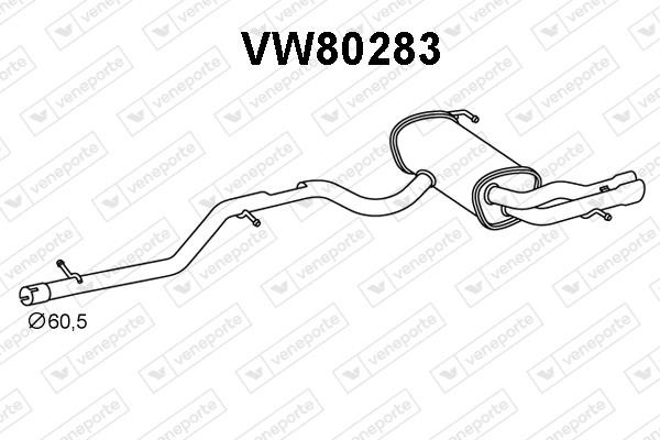 Veneporte VW80283 End Silencer VW80283: Buy near me in Poland at 2407.PL - Good price!