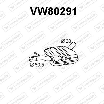 Veneporte VW80291 Tłumik, część środkowa VW80291: Dobra cena w Polsce na 2407.PL - Kup Teraz!