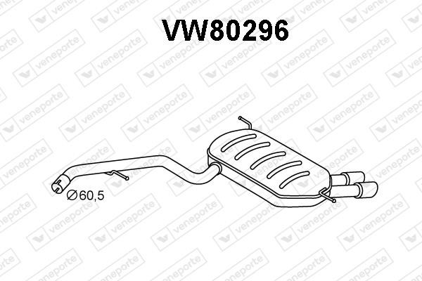 Veneporte VW80296 End Silencer VW80296: Buy near me in Poland at 2407.PL - Good price!