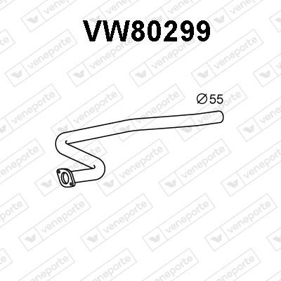 Veneporte VW80299 Глушитель, задняя часть VW80299: Отличная цена - Купить в Польше на 2407.PL!
