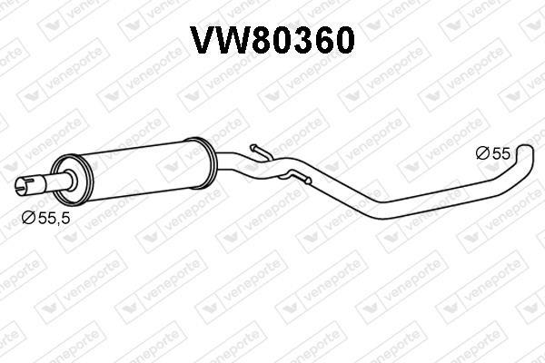 Veneporte VW80360 Tłumik, część środkowa VW80360: Dobra cena w Polsce na 2407.PL - Kup Teraz!