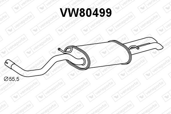 Veneporte VW80499 End Silencer VW80499: Buy near me in Poland at 2407.PL - Good price!