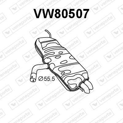 Veneporte VW80507 End Silencer VW80507: Buy near me in Poland at 2407.PL - Good price!