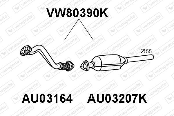 Veneporte VW80390K Каталізатор VW80390K: Приваблива ціна - Купити у Польщі на 2407.PL!