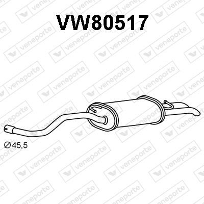 Veneporte VW80517 End Silencer VW80517: Buy near me in Poland at 2407.PL - Good price!