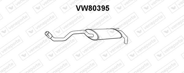 Veneporte VW80395 Глушитель, задняя часть VW80395: Отличная цена - Купить в Польше на 2407.PL!