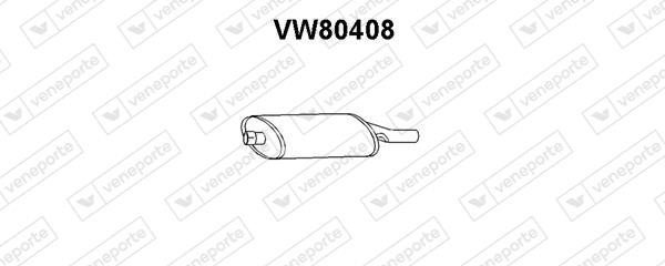 Veneporte VW80408 End Silencer VW80408: Buy near me in Poland at 2407.PL - Good price!