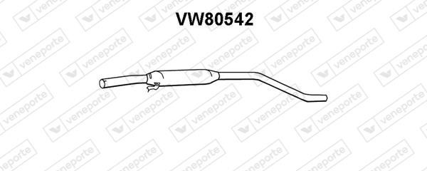 Veneporte VW80542 Глушитель, средняя часть VW80542: Отличная цена - Купить в Польше на 2407.PL!