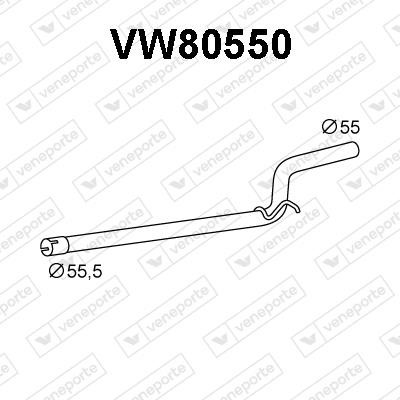 Veneporte VW80550 Exhaust pipe VW80550: Buy near me in Poland at 2407.PL - Good price!