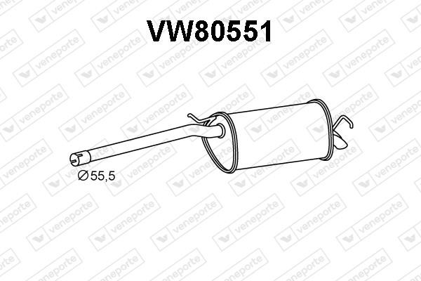 Veneporte VW80551 Глушник, задня частина VW80551: Купити у Польщі - Добра ціна на 2407.PL!