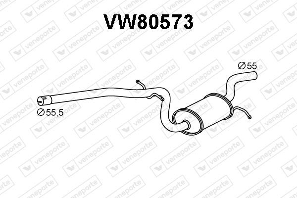 Veneporte VW80573 Глушник, середня частина VW80573: Приваблива ціна - Купити у Польщі на 2407.PL!