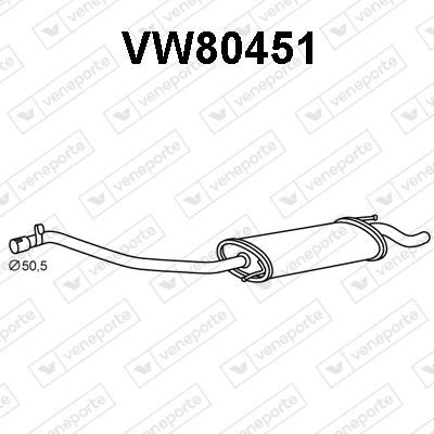 Veneporte VW80451 End Silencer VW80451: Buy near me in Poland at 2407.PL - Good price!