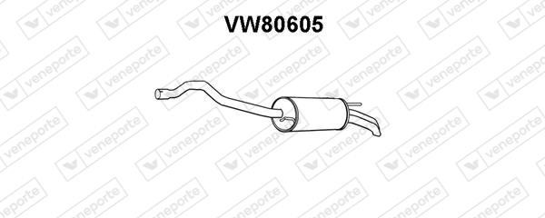Veneporte VW80605 End Silencer VW80605: Buy near me in Poland at 2407.PL - Good price!