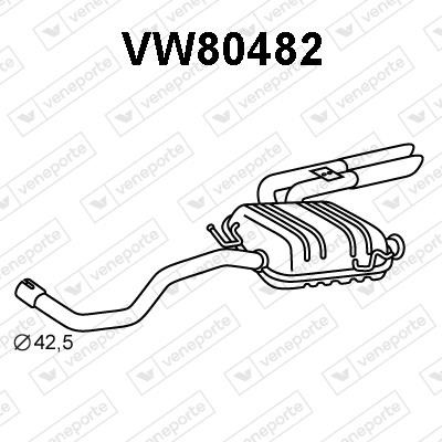 Veneporte VW80482 End Silencer VW80482: Buy near me in Poland at 2407.PL - Good price!