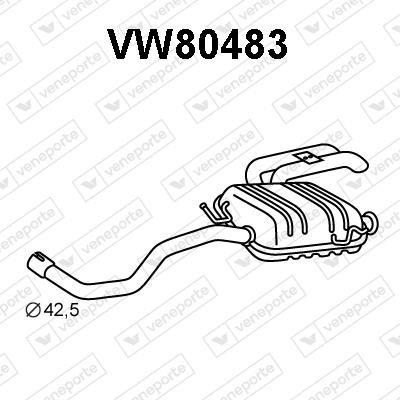 Veneporte VW80483 Tłumik, część tylna VW80483: Atrakcyjna cena w Polsce na 2407.PL - Zamów teraz!