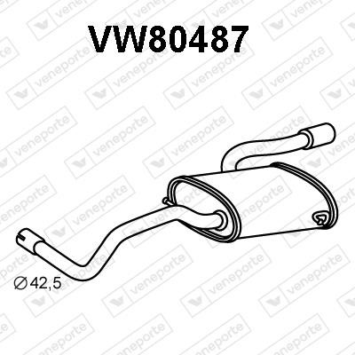 Veneporte VW80487 End Silencer VW80487: Buy near me in Poland at 2407.PL - Good price!