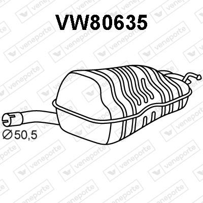 Veneporte VW80635 Tłumik, część tylna VW80635: Dobra cena w Polsce na 2407.PL - Kup Teraz!